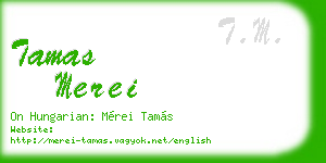tamas merei business card
